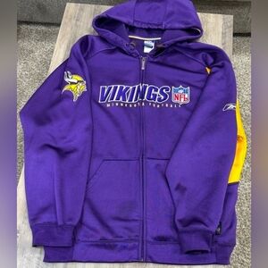 Minnesota Vikings Reebok Zip Up Hoodie Men's Large